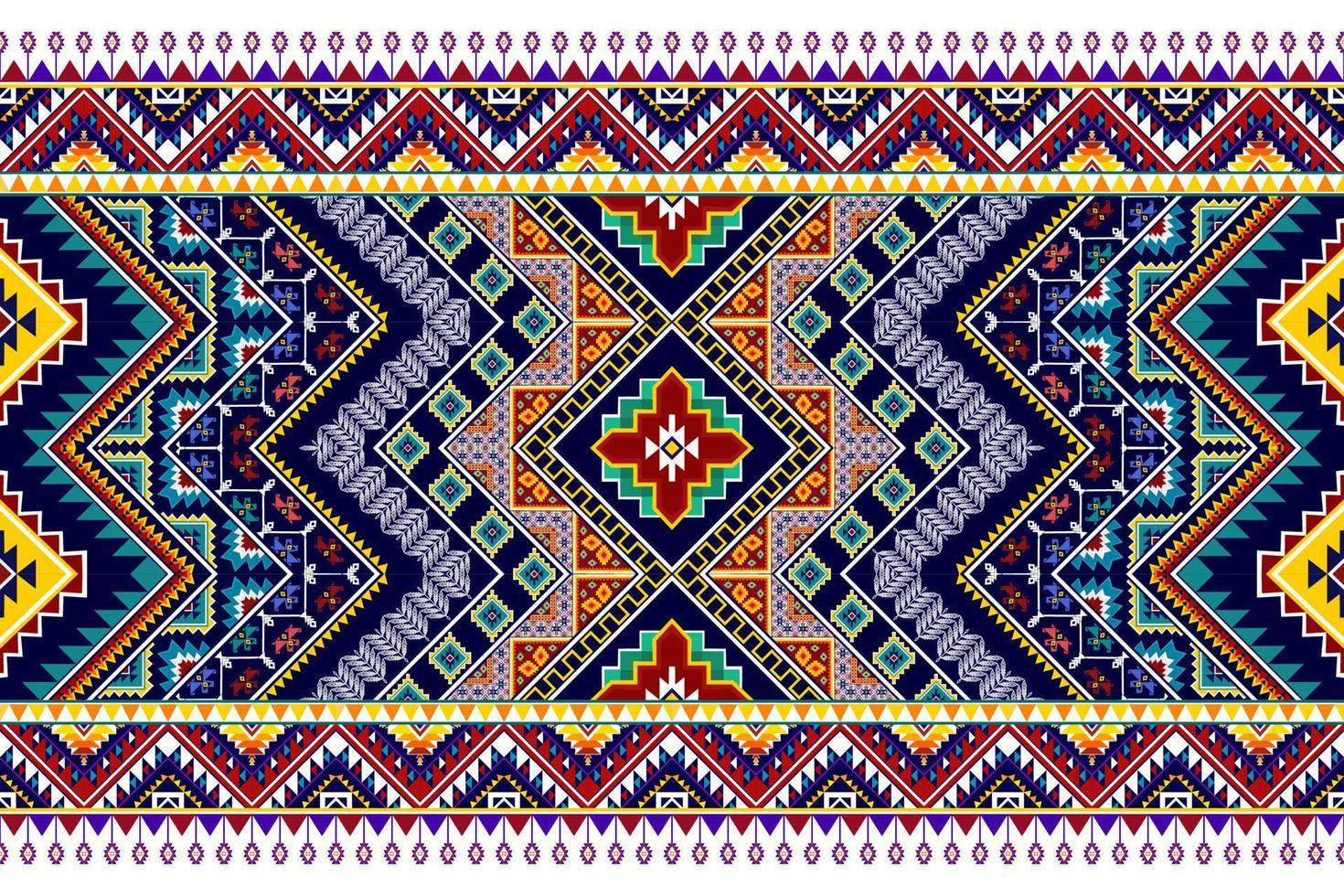 ikat geometrisch abstract etnisch patroonontwerp. Azteekse stof tapijt mandala ornament etnische chevron textiel decoratie behang. tribal boho inheemse etnische traditionele borduurwerk vector achtergrond