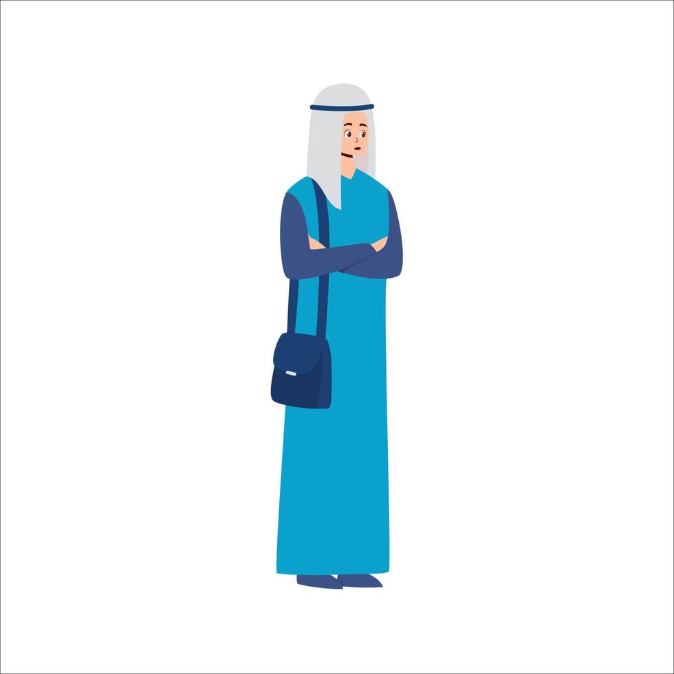activiteiten uitvoeren die islamitische kleding vectorillustratie dragen vector