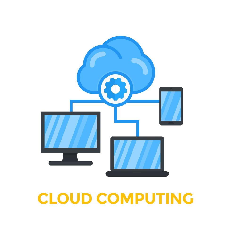 cloud computing vectorillustratie vector