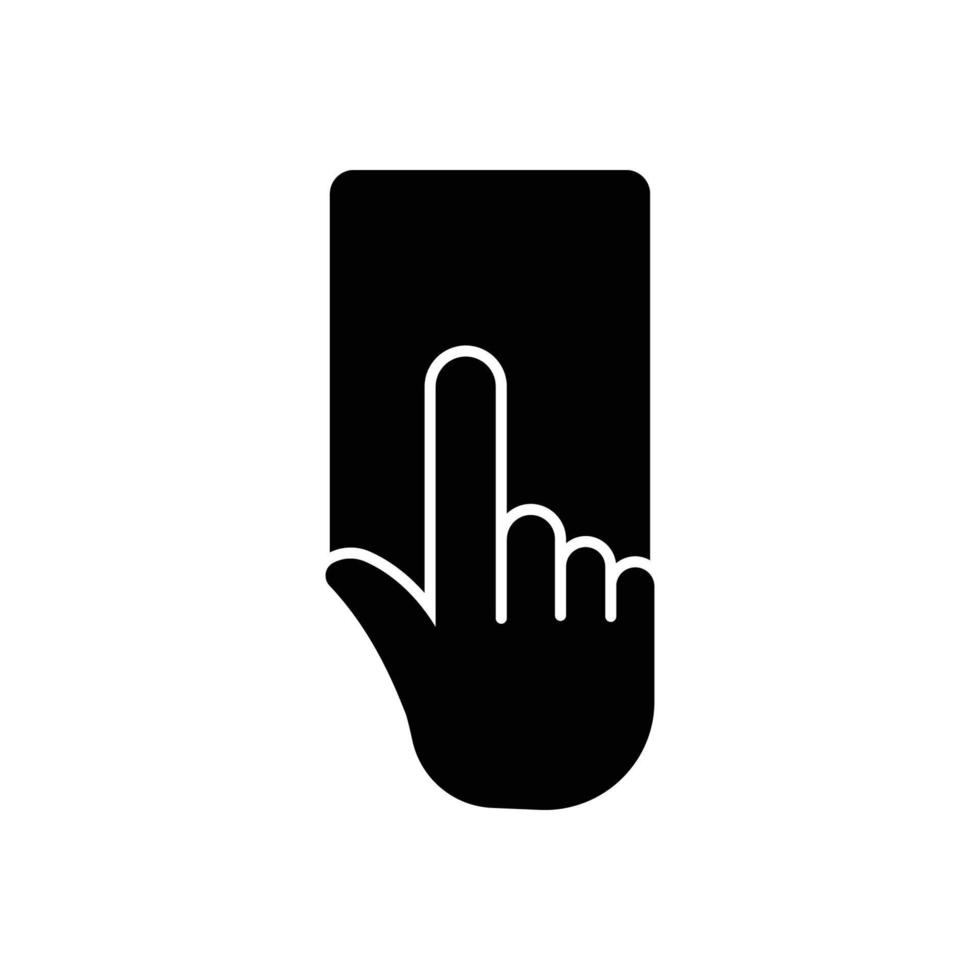 pictogram opstarten. touch screen. glyph-pictogramstijl. geschikt voor webpaginasjablonen. eenvoudig ontwerp bewerkbaar. ontwerp sjabloon vector