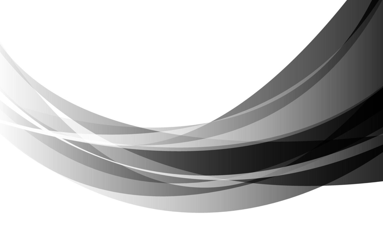 abstracte zwarte grijze kromme overlap op wit ontwerp moderne futuristische creatieve achtergrond vector