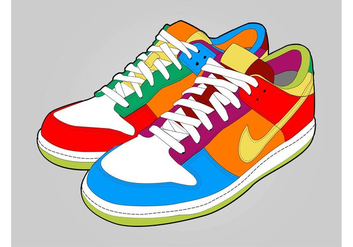 Kleurrijke schoenen vector