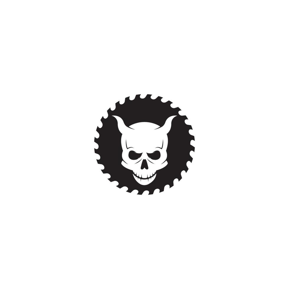 schedel duivel logo vector