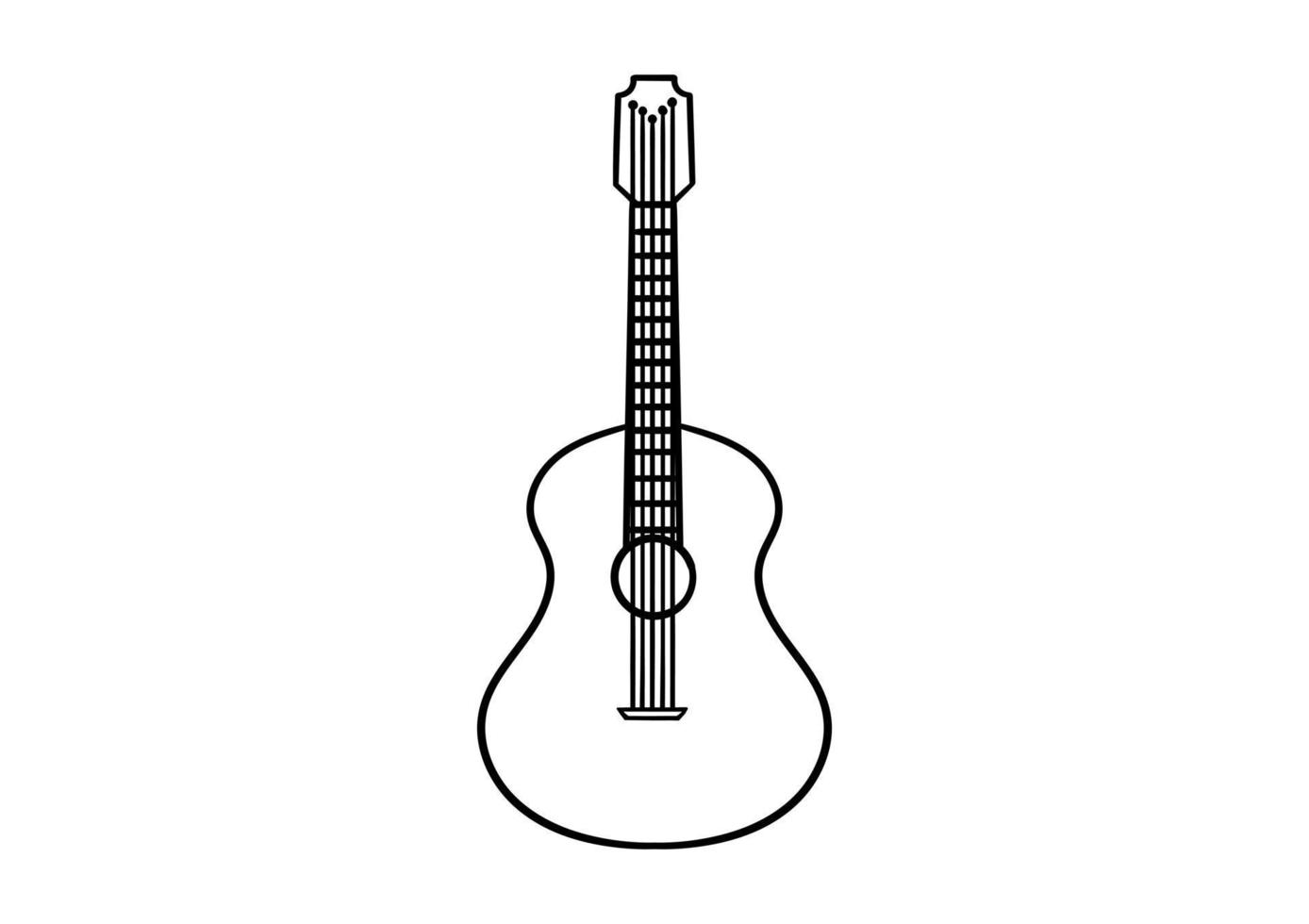 handgetekende gitaarillustratie vector