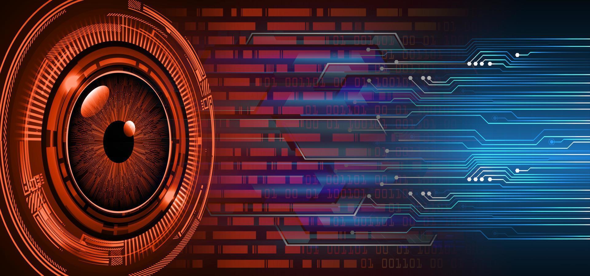 eye cyber circuit toekomstige technologie concept achtergrond vector