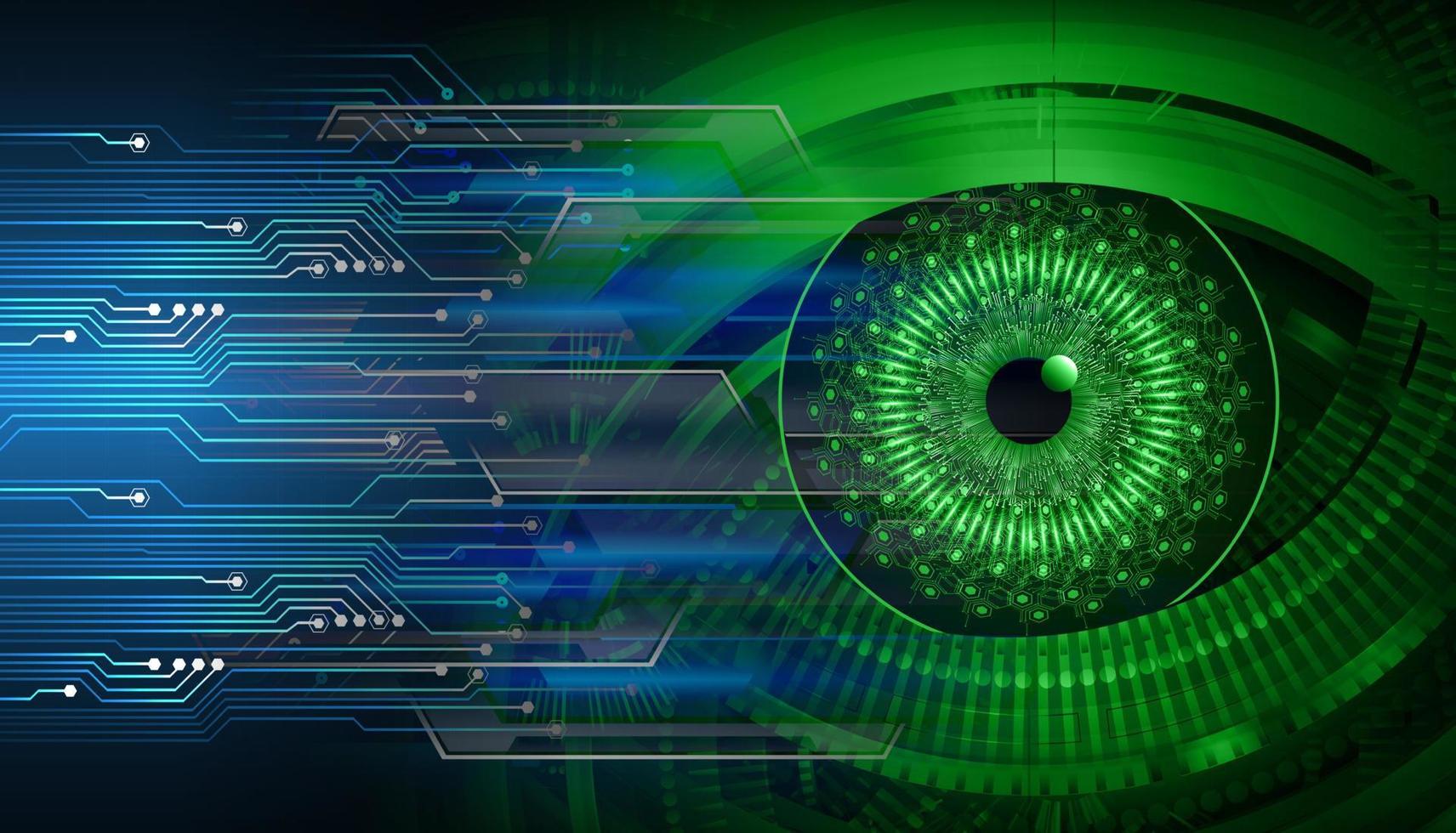 eye cyber circuit toekomstige technologie concept achtergrond vector