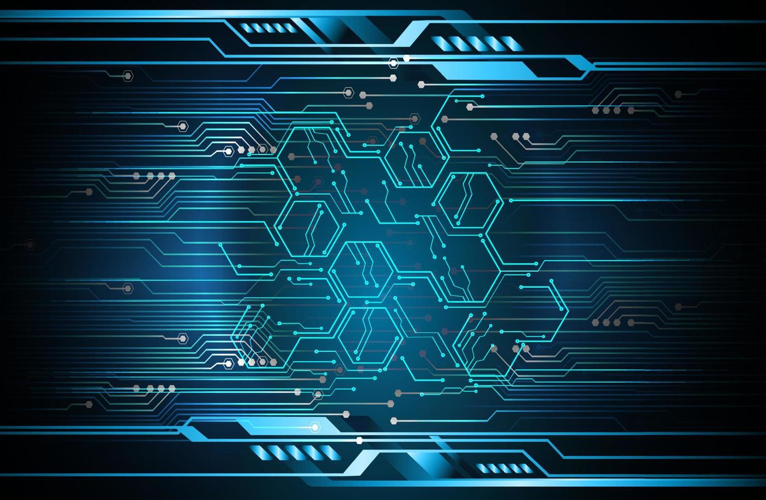 cyber circuit toekomstige technologie concept achtergrond vector