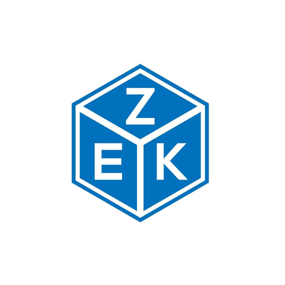 zek brief logo ontwerp op witte achtergrond. zek creatieve initialen brief logo concept. zek brief ontwerp. vector