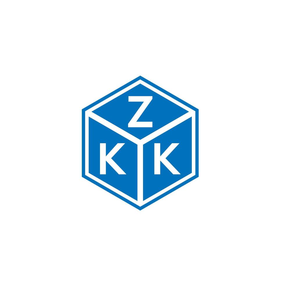 zkk brief logo ontwerp op witte achtergrond. zkk creatieve initialen brief logo concept. zkk brief ontwerp. vector