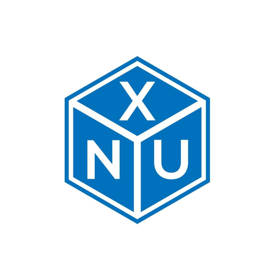 xnu brief logo ontwerp op witte achtergrond. xnu creatieve initialen brief logo concept. xnu-briefontwerp. vector