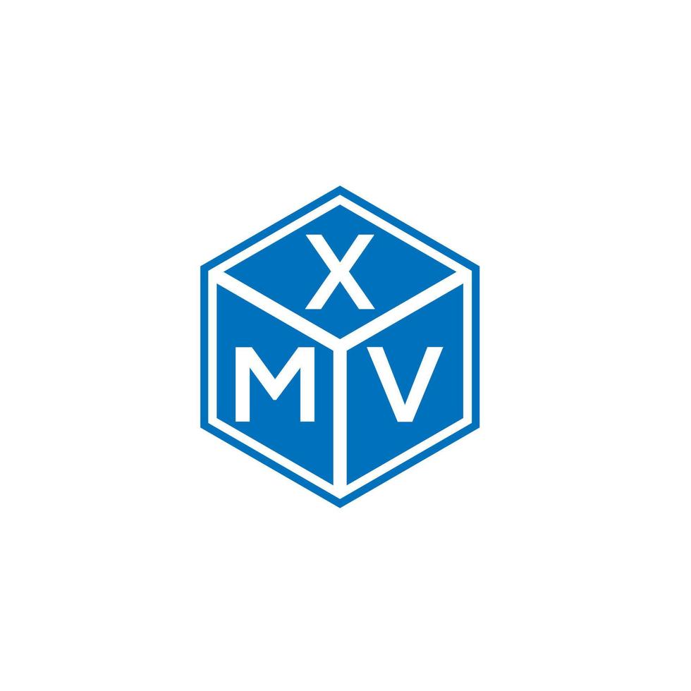 xmv brief logo ontwerp op witte achtergrond. xmv creatieve initialen brief logo concept. xmv brief ontwerp. vector