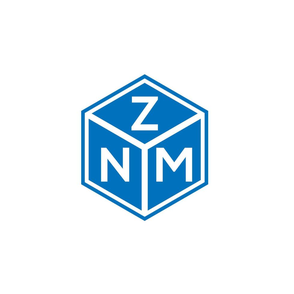 znm brief logo ontwerp op witte achtergrond. znm creatieve initialen brief logo concept. znm brief ontwerp. vector