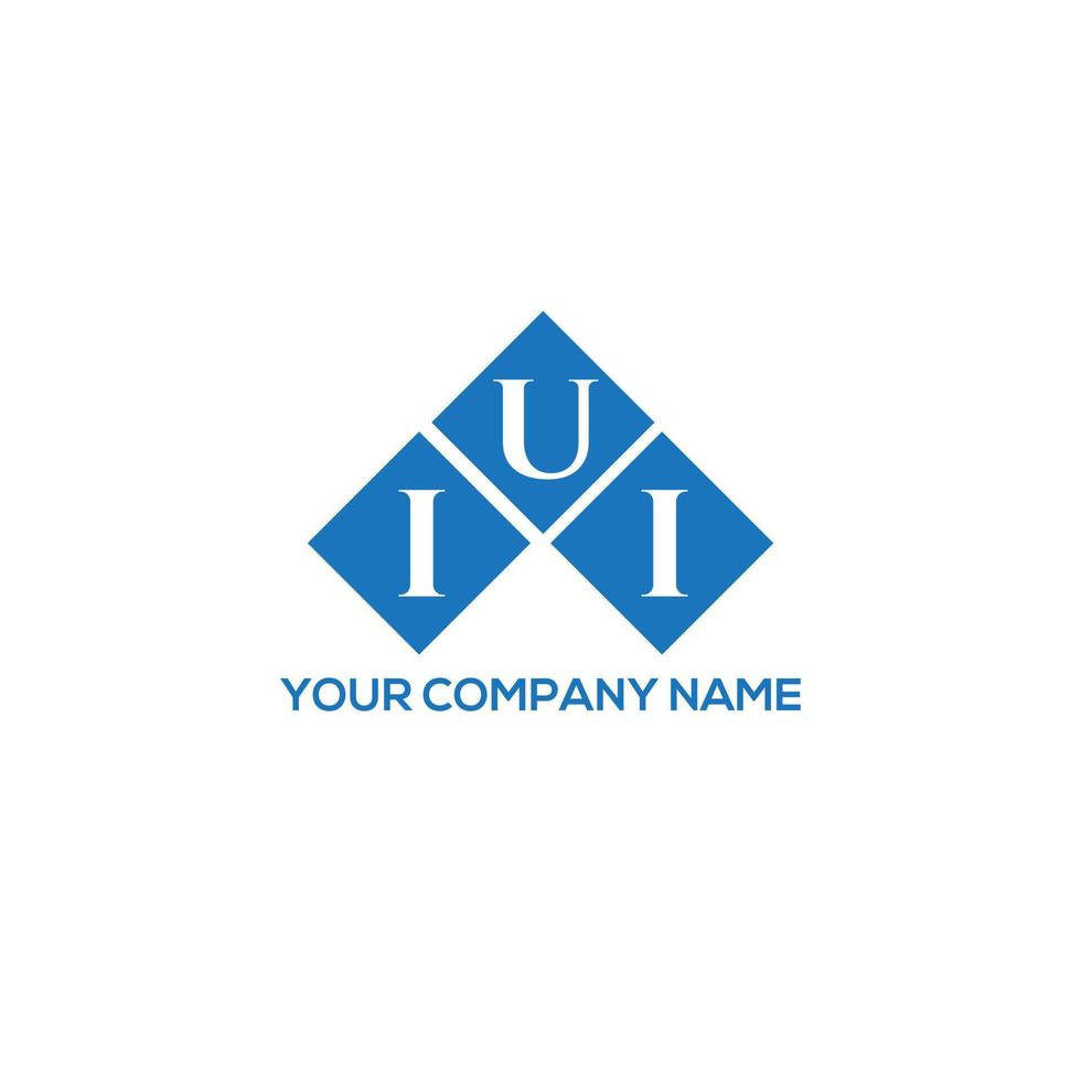 iui brief logo ontwerp op witte achtergrond. iui creatieve initialen brief logo concept. iui-briefontwerp. vector