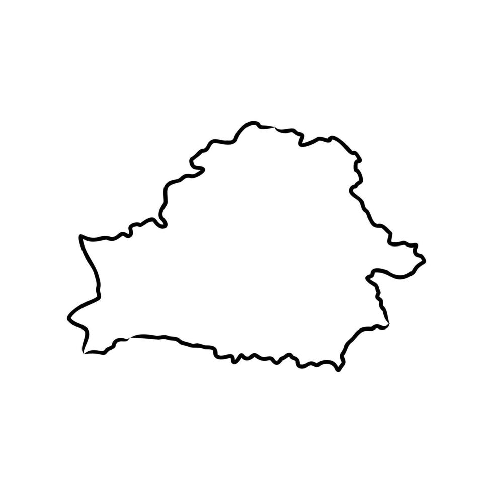 Wit-Rusland kaart vector schets