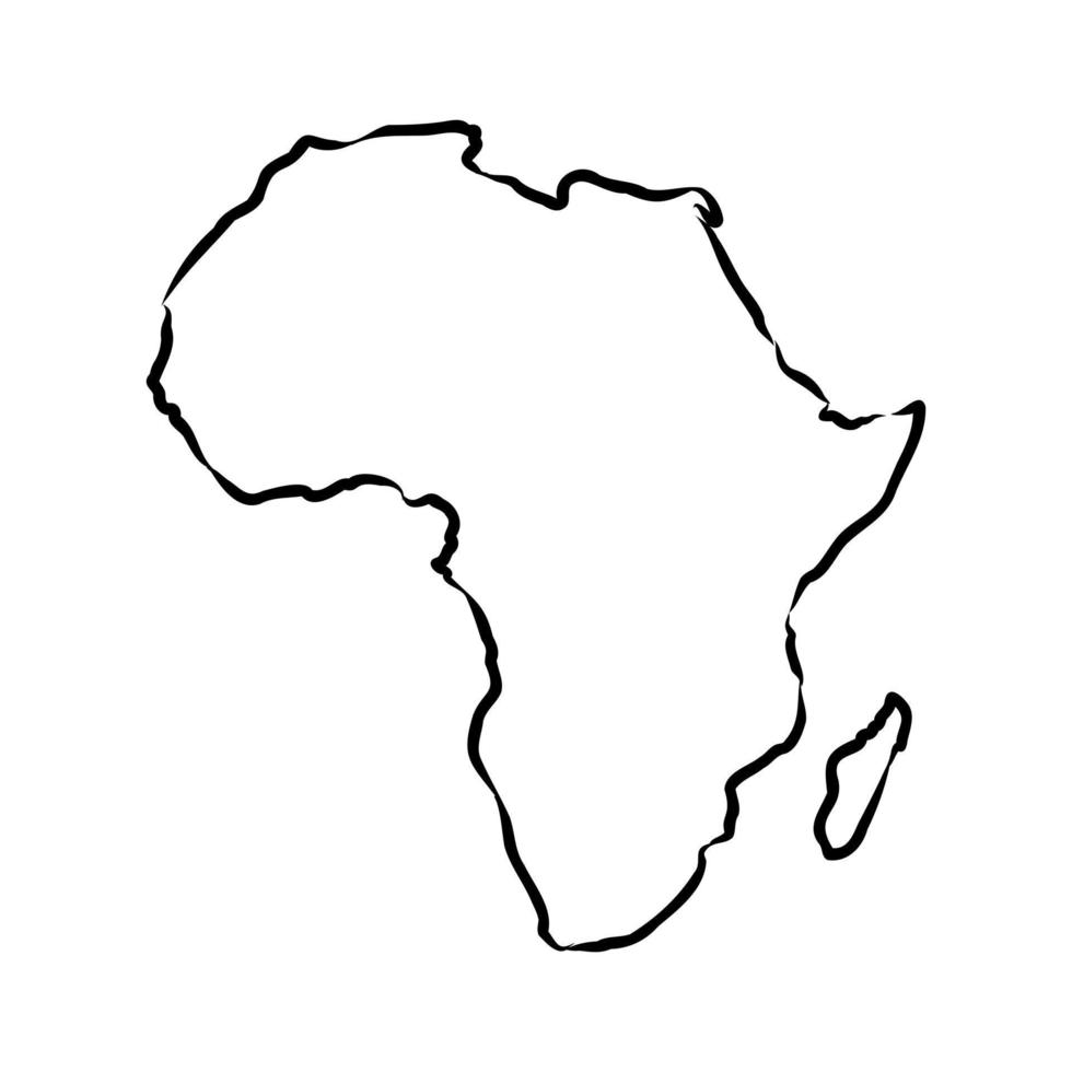 afrika kaart vector schets