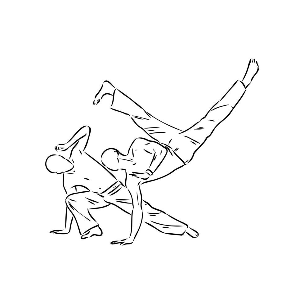 capoeira vector schets