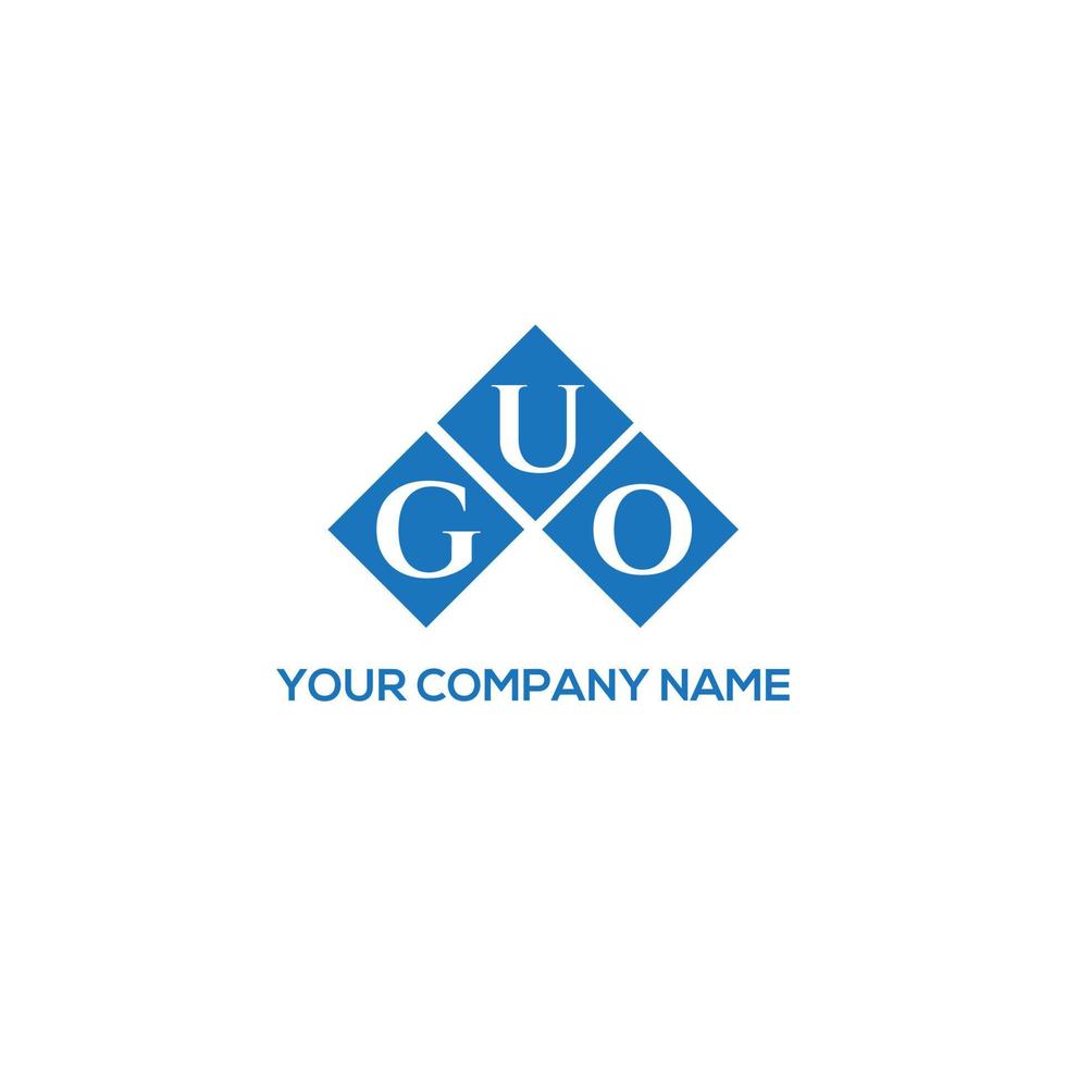 guo brief logo ontwerp op witte achtergrond. guo creatieve initialen brief logo concept. guo-briefontwerp. vector