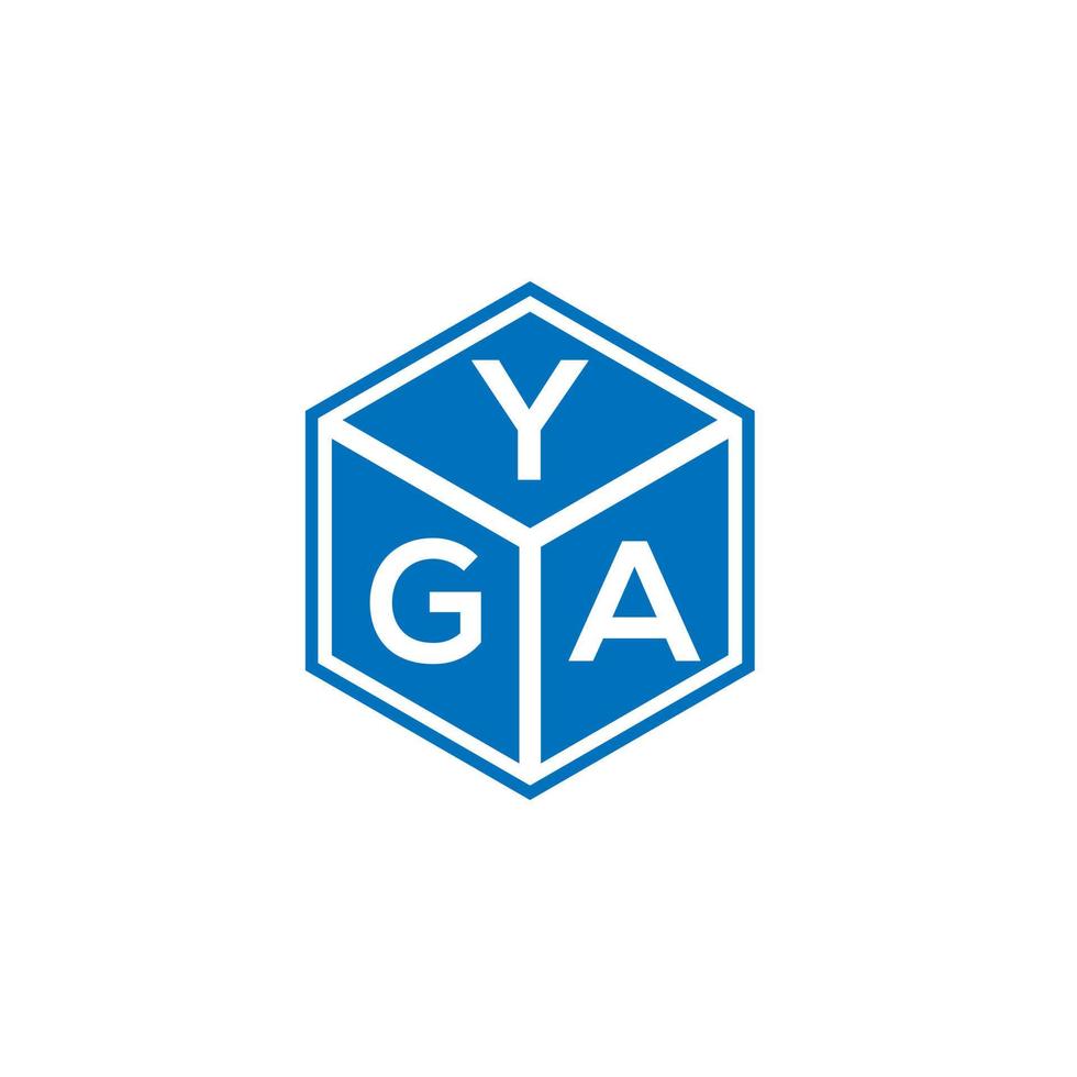 yga brief logo ontwerp op witte achtergrond. yga creatieve initialen brief logo concept. yga-briefontwerp. vector