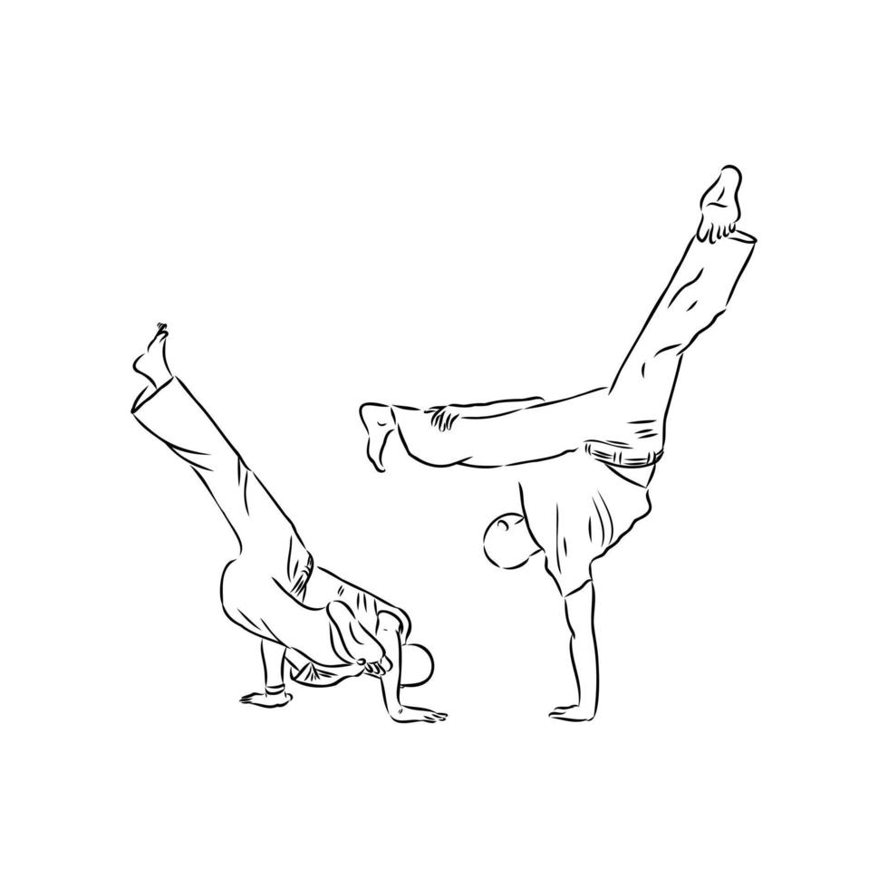 capoeira vector schets