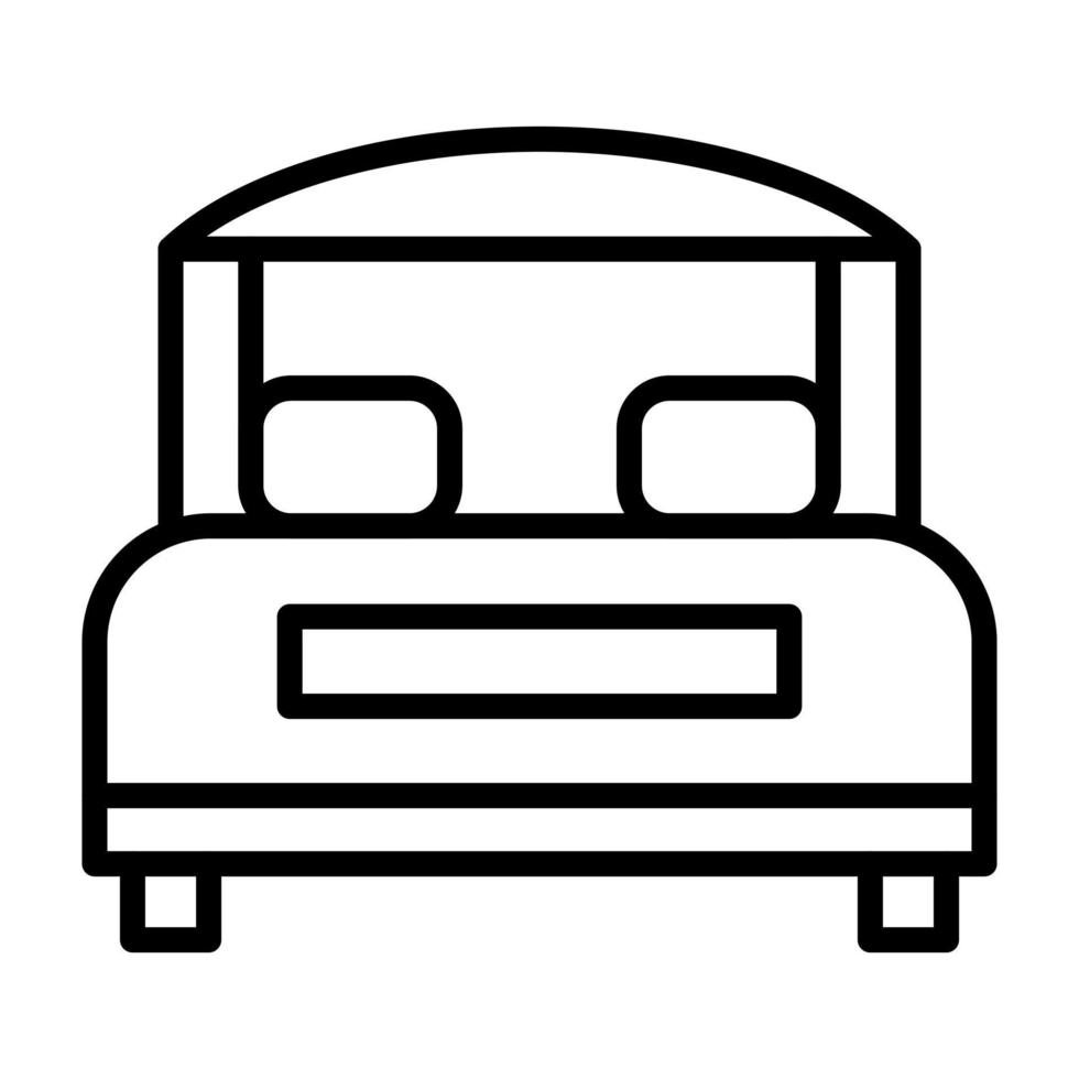 bed lijn icoon vector