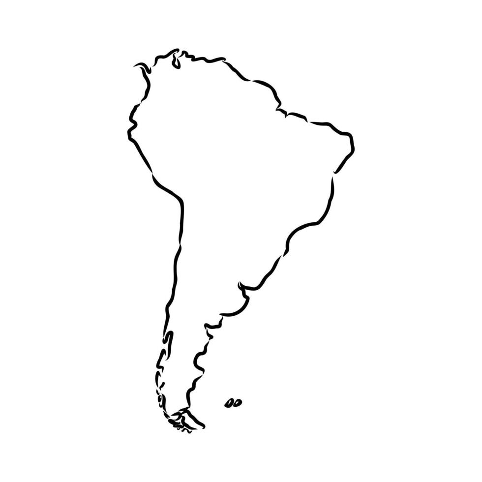 Zuid-Amerika kaart vector schets