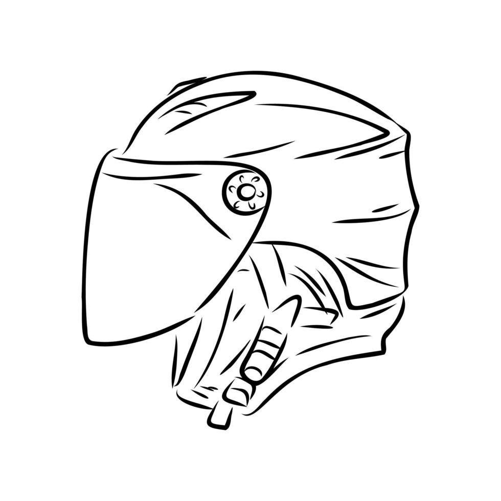 motorhelm vector schets