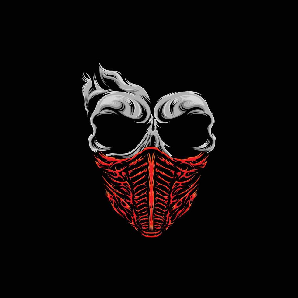 schedel mascotte logo vector