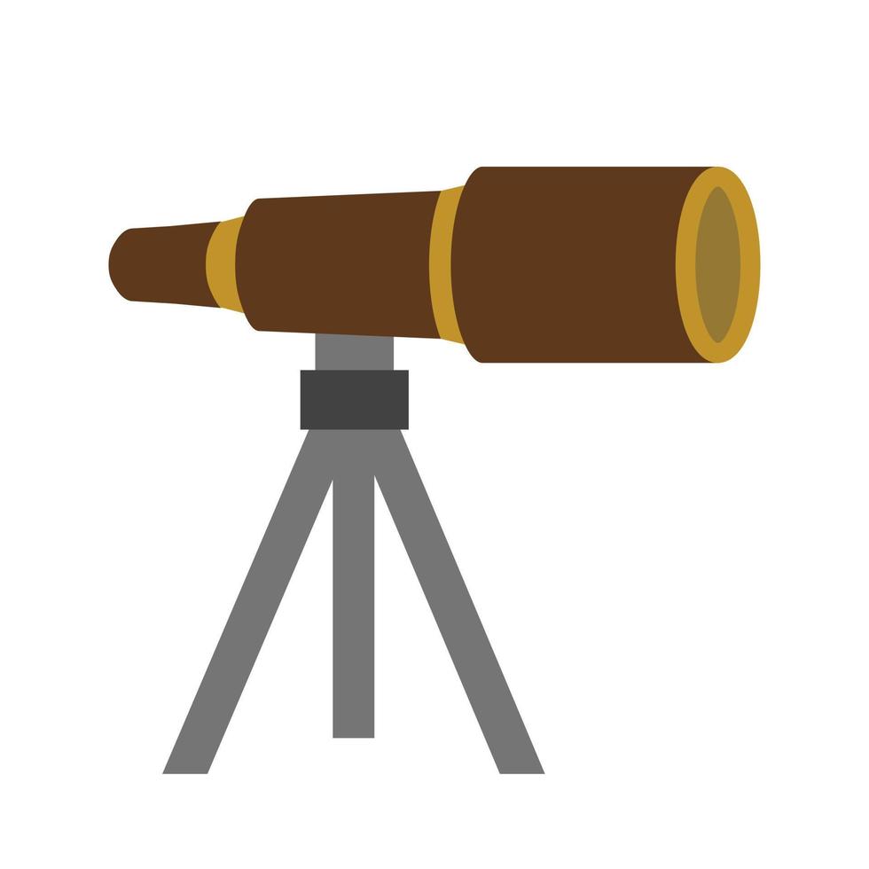 telescoop op standaard egale kleur icoon vector