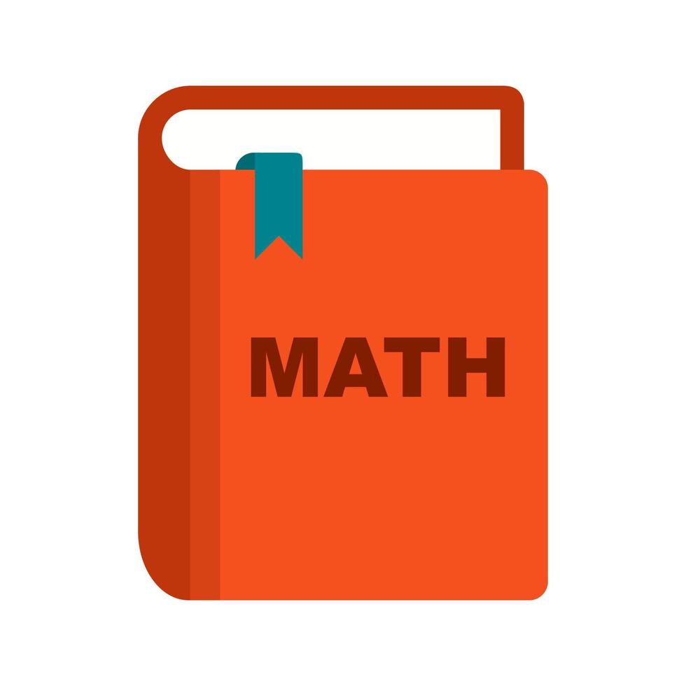 wiskunde boek ii egale kleur icoon vector