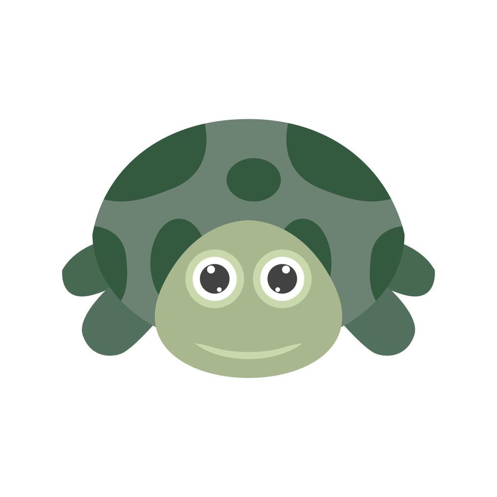 schildpad gezicht egale kleur pictogram vector