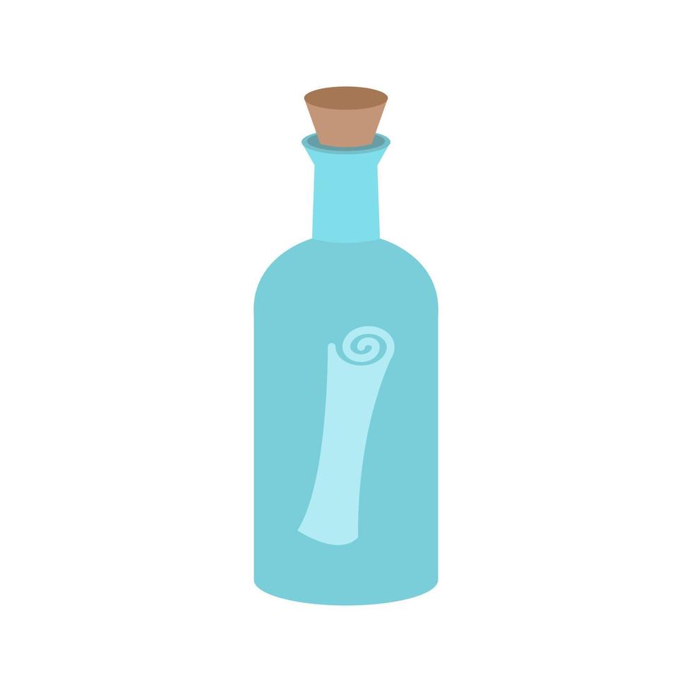 scroll in fles egale kleur icoon vector