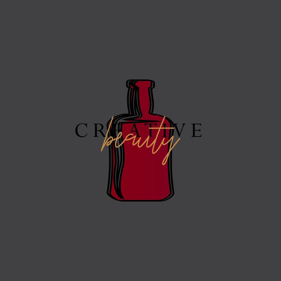 alcoholische drank logo, wijn logo vector