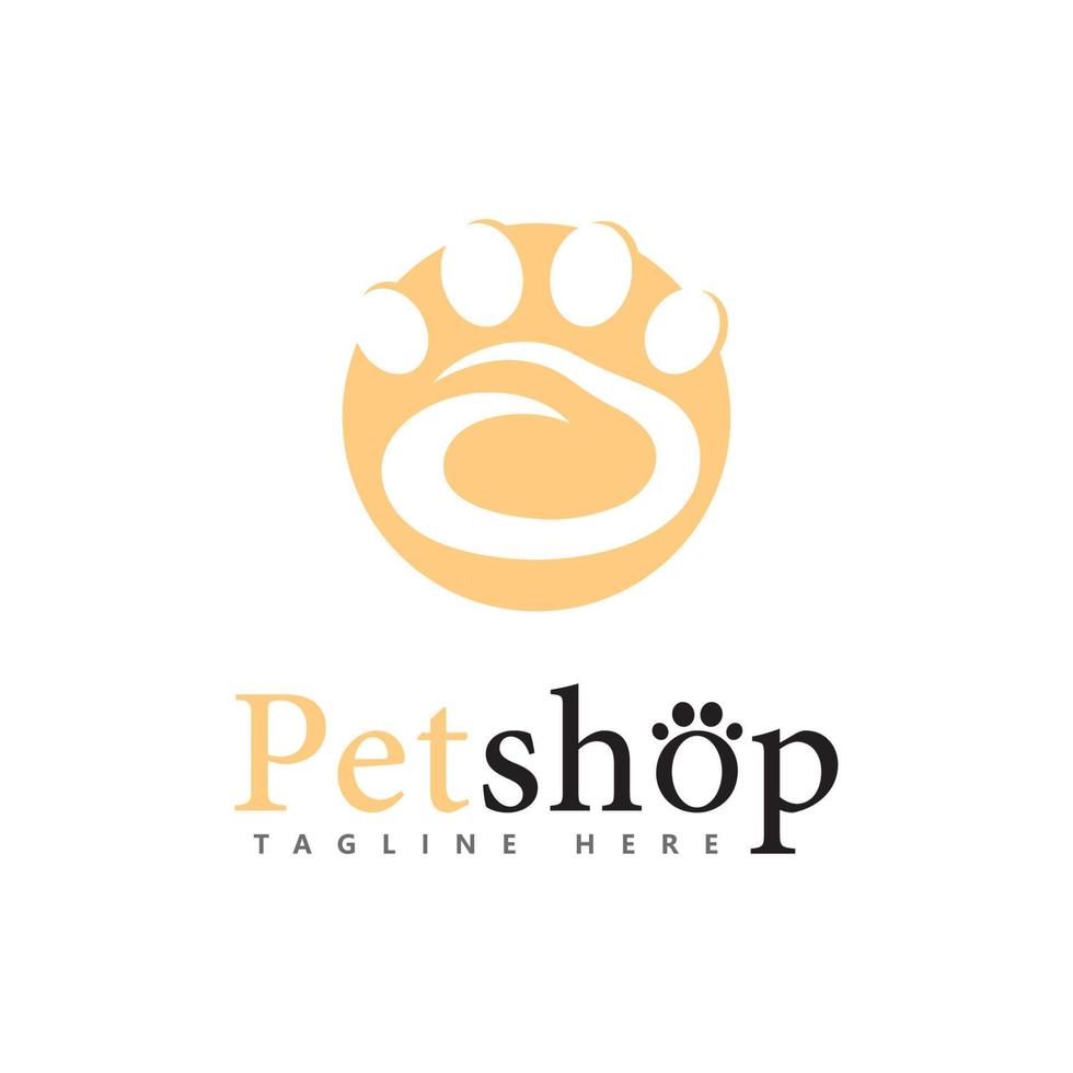 poot logo ontwerp vectorillustratie, voor dierenwinkel logo vector