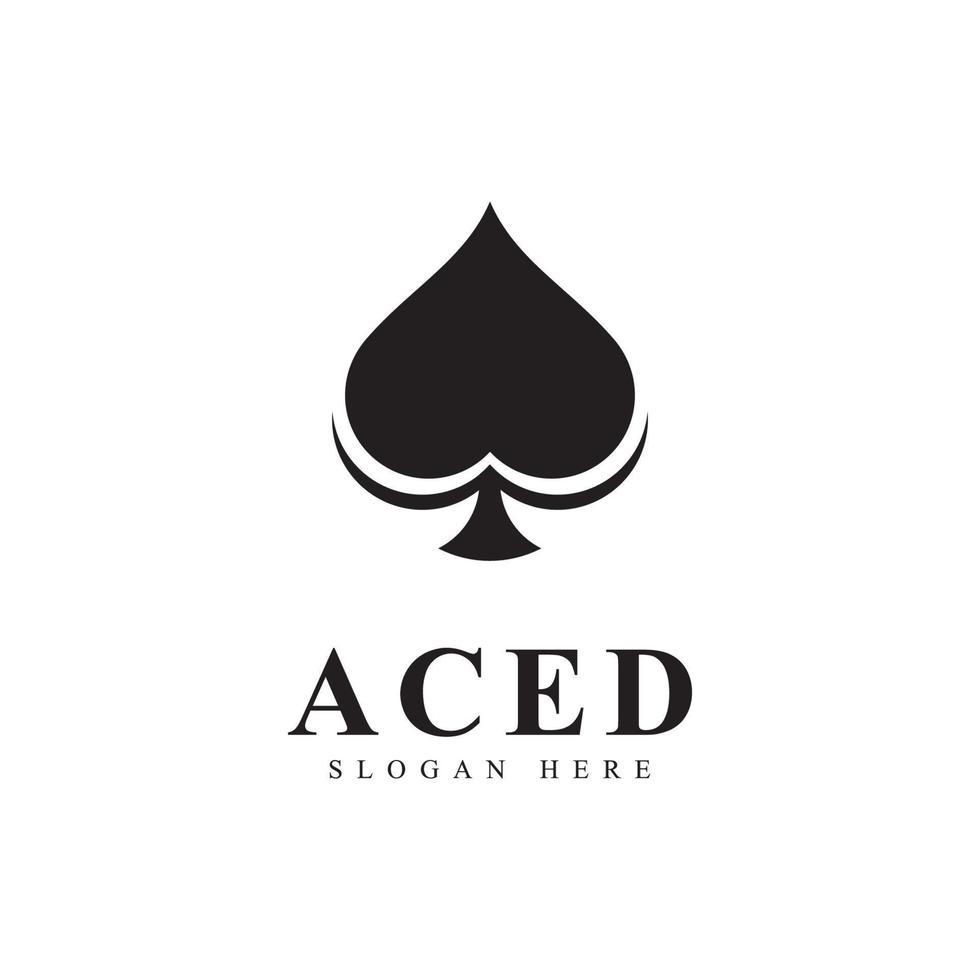 aas logo pictogram ontwerp voor kaartspel casino bedrijf vector