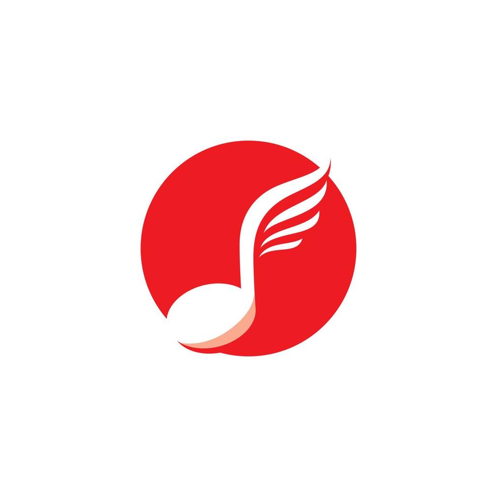 muzieknoot logo vector sjabloon