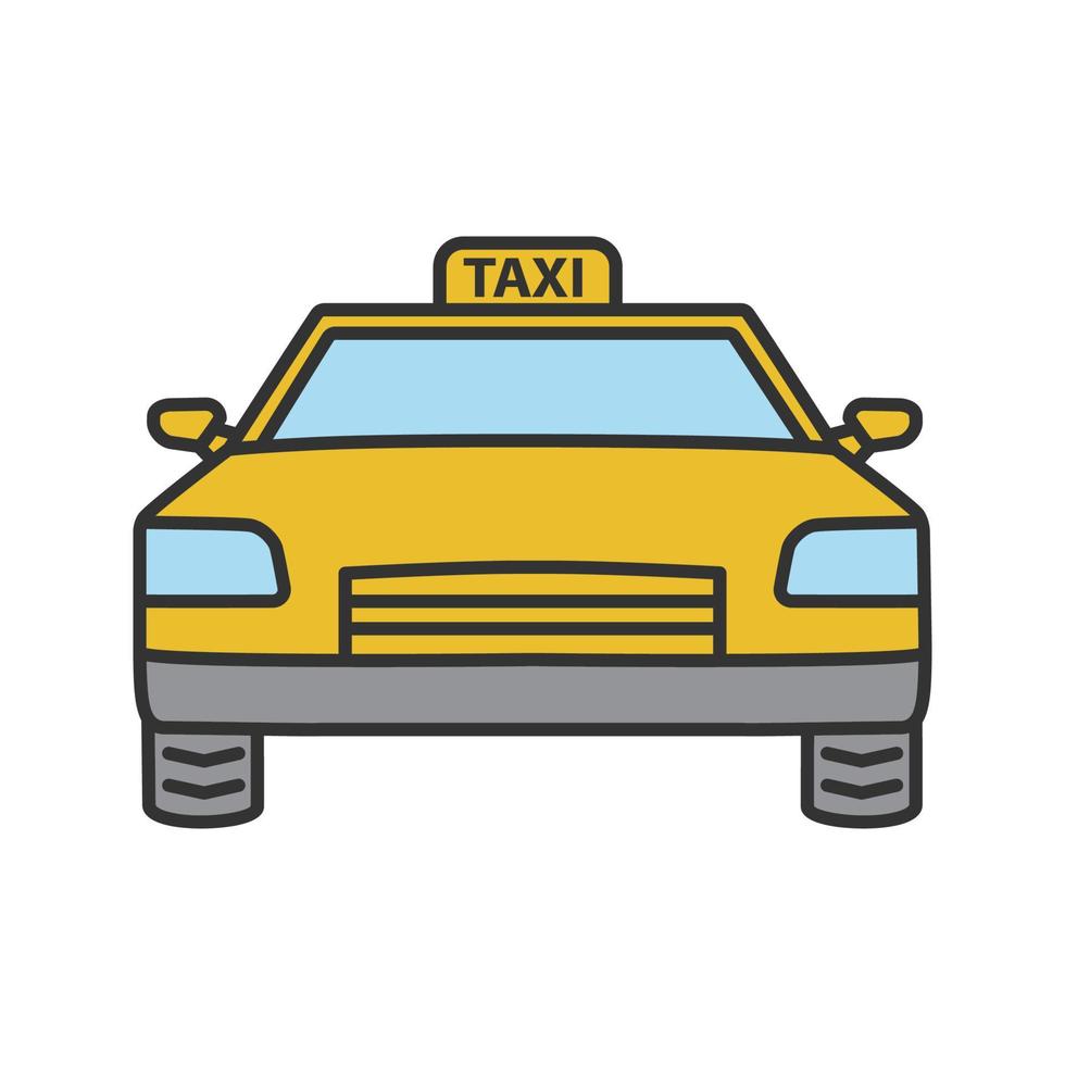 auto kleur icoon. taxi. auto. geïsoleerde vectorillustratie vector