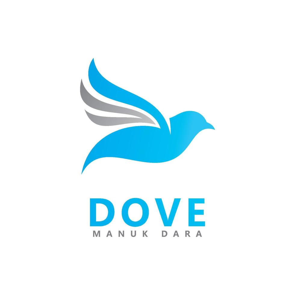 vogel duif logo sjabloon vectorillustratie vector