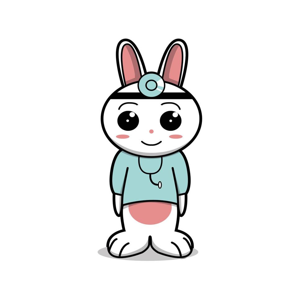 konijn schattig cartoon karakter vector illustratie ontwerp