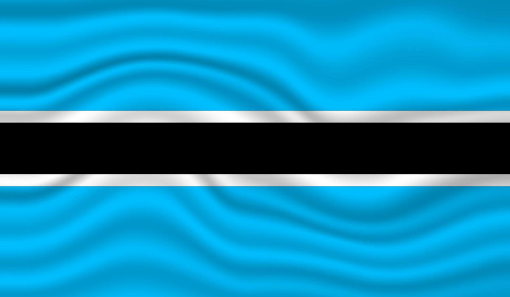 Botswana nationale vlag vector ontwerp. Botswana vlag 3d zwaaiende achtergrond vectorillustratie