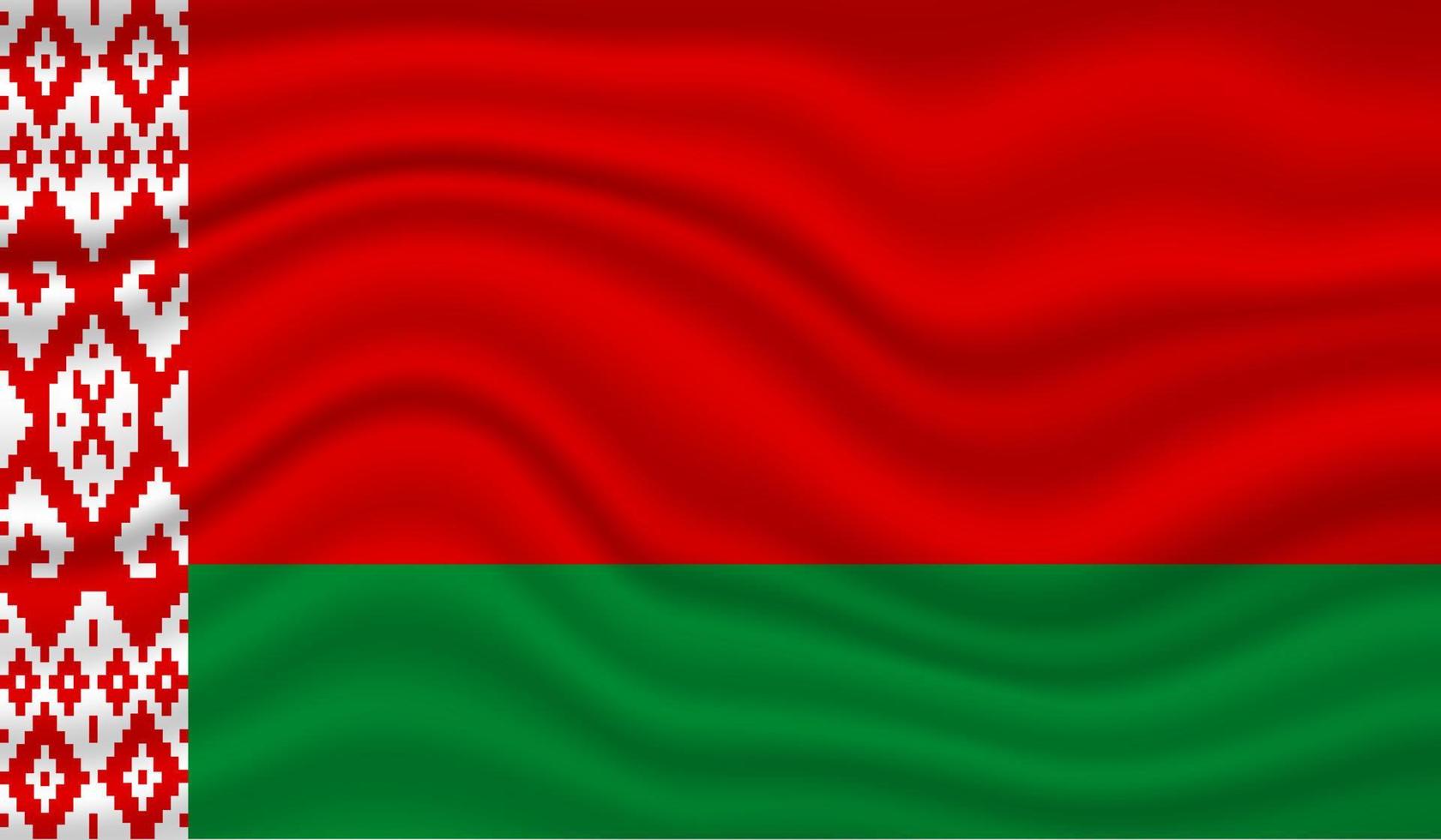 Wit-Rusland nationale vlag vector ontwerp. vlag van wit-rusland 3d zwaaien achtergrond vectorillustratie