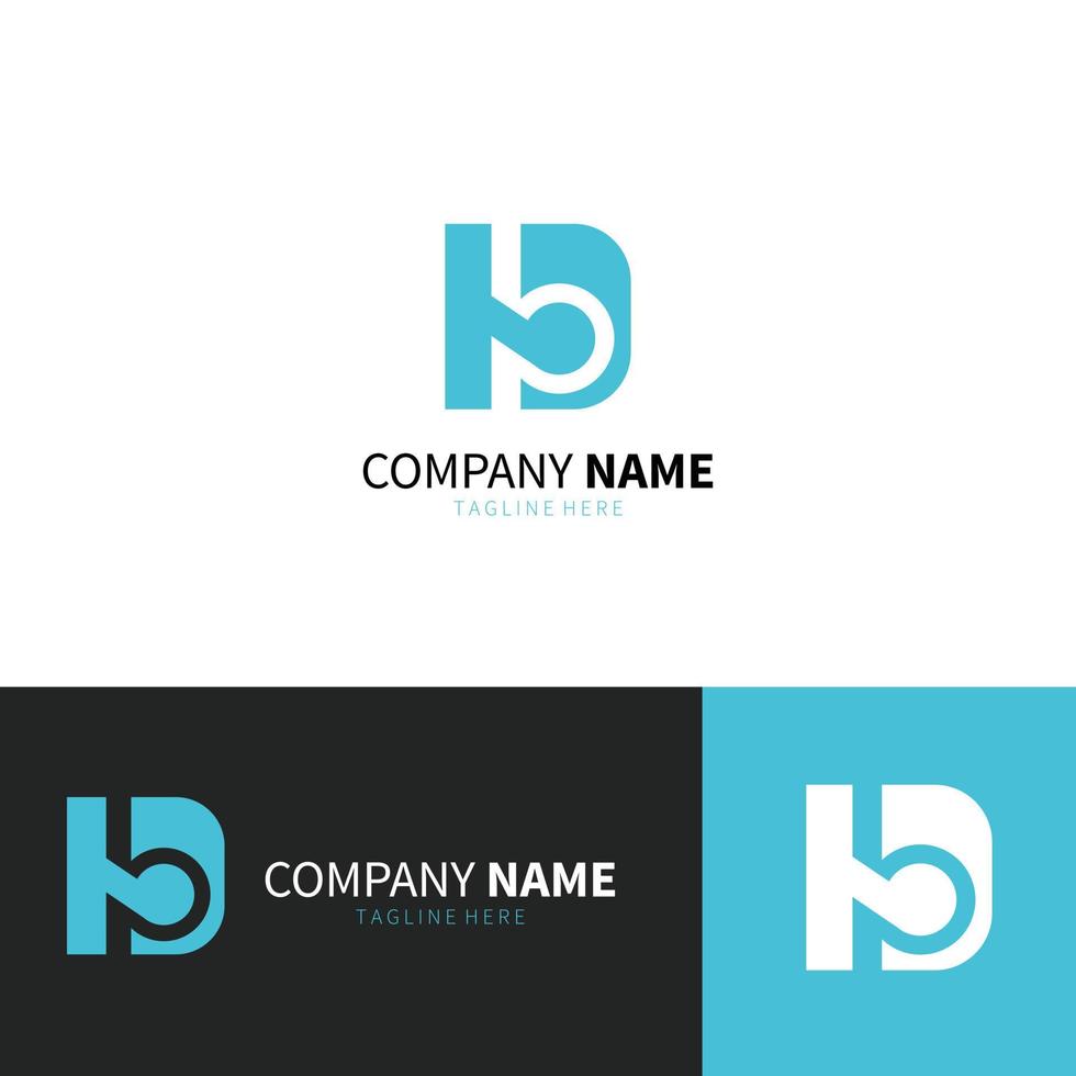 brief db logo ontwerpsjabloon vector