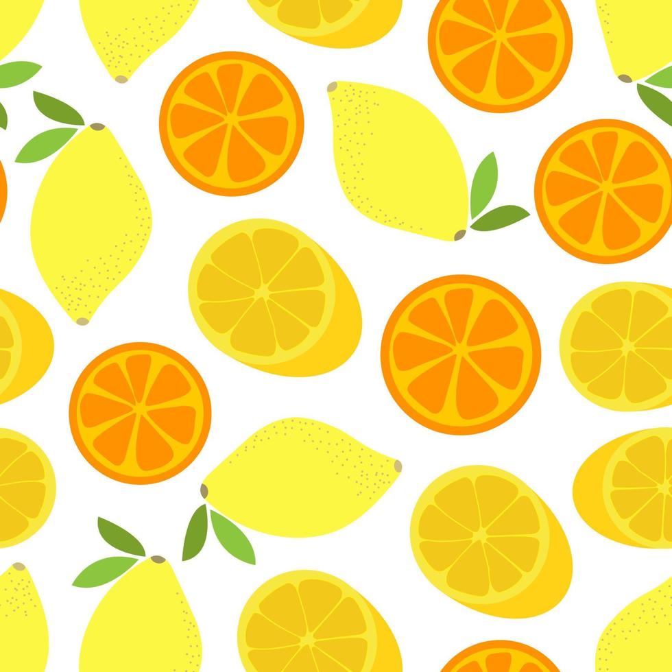 citrusvruchten ector naadloos patroon vector