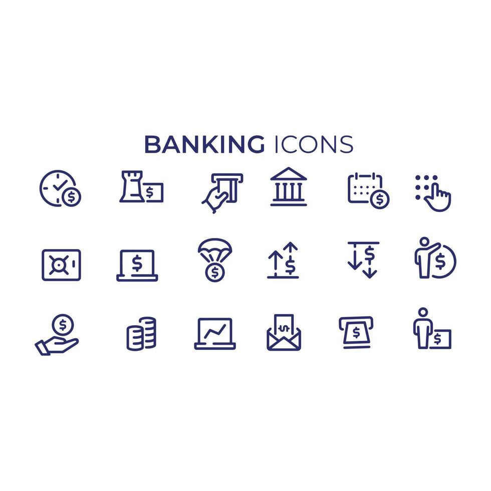 bancaire pictogrammen vector ontwerp