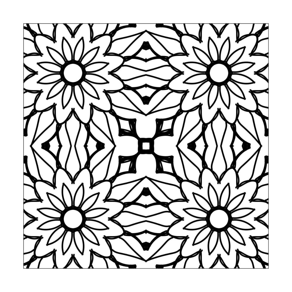 mandala naadloze patroon bloemen ornament. vector