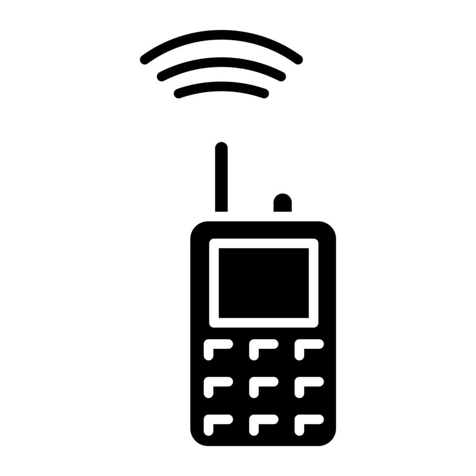 walkie talkie glyph-pictogram vector