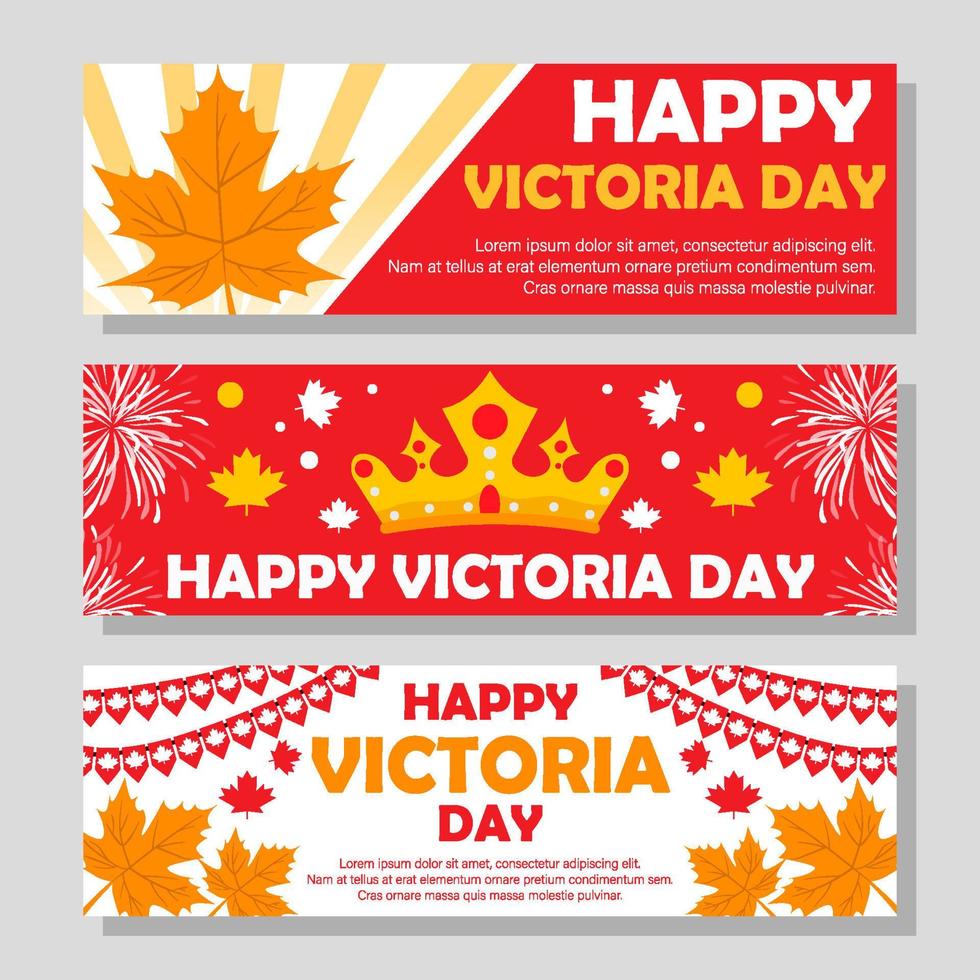 happy victoria day banner vector