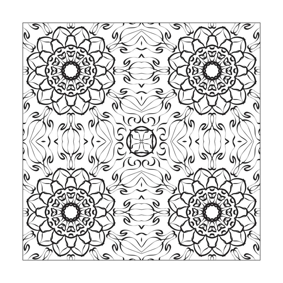 mandala naadloze patroon bloemen ornament. vector