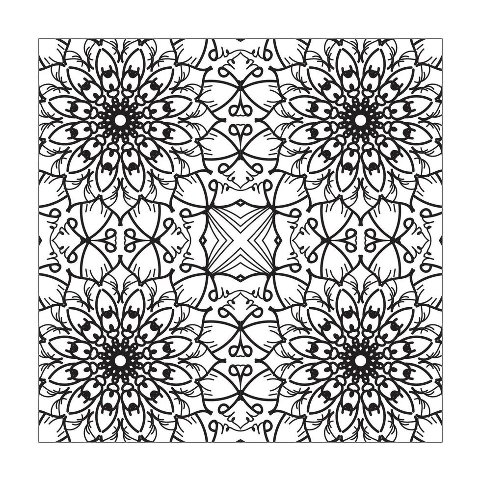 mandala naadloze patroon bloemen ornament. vector