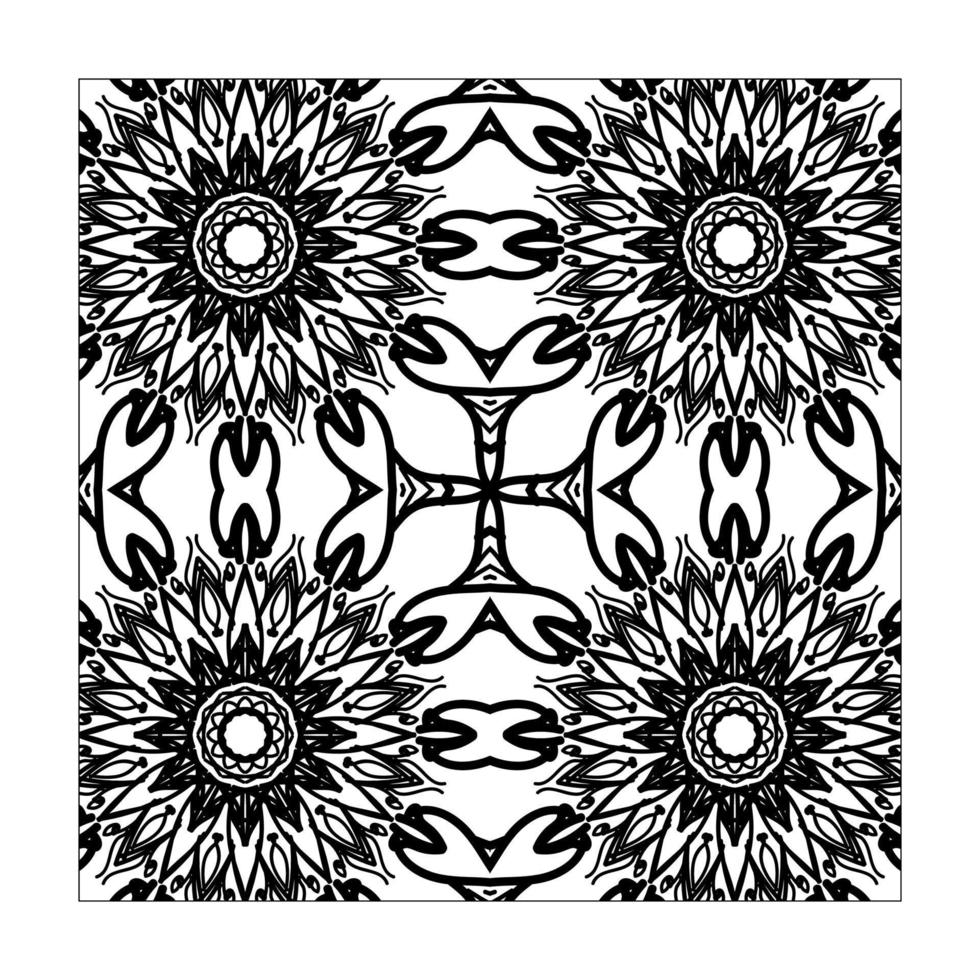 mandala naadloze patroon bloemen ornament. vector