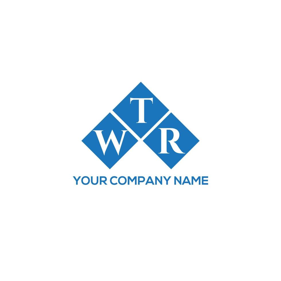 wtr creatieve initialen brief logo concept. wtr brief design.wtr brief logo ontwerp op witte achtergrond. wtr creatieve initialen brief logo concept. wtr brief ontwerp. vector